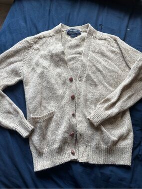 Neutral Knit Button-Front Cardigan - Cream